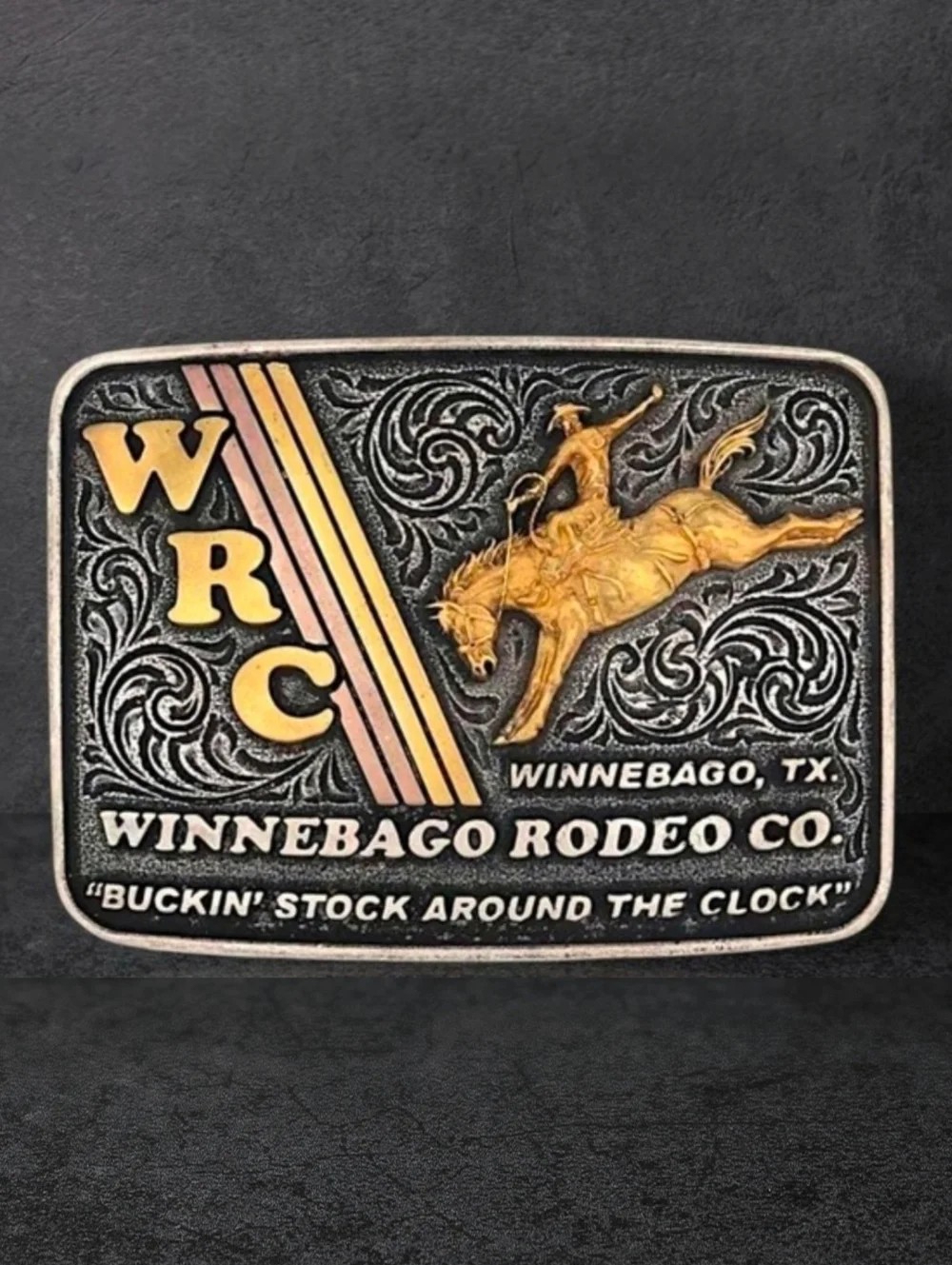 Montana Silversmiths Dale Brisby‎ Buckin' Stock WRC Winnebago Belt Buckle New